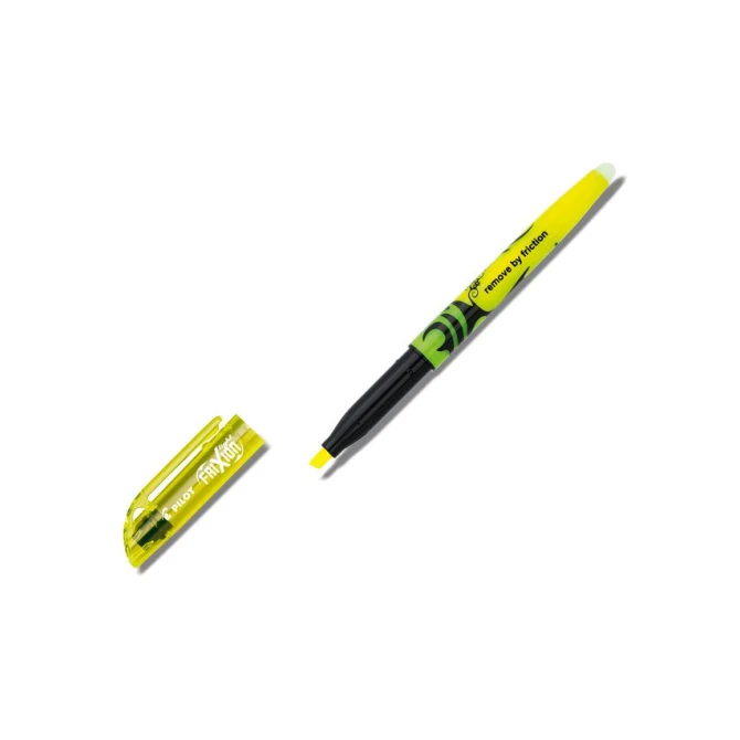 Pilot FriXion Light Uitwisbare Markeerstift met Gum Beitelvormige Punt 1 - 38 mm Geel (doos 12 stuks)