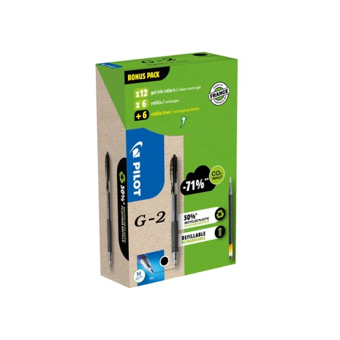 Gelpen Pilot Greenpack G2 M zwart/12+12