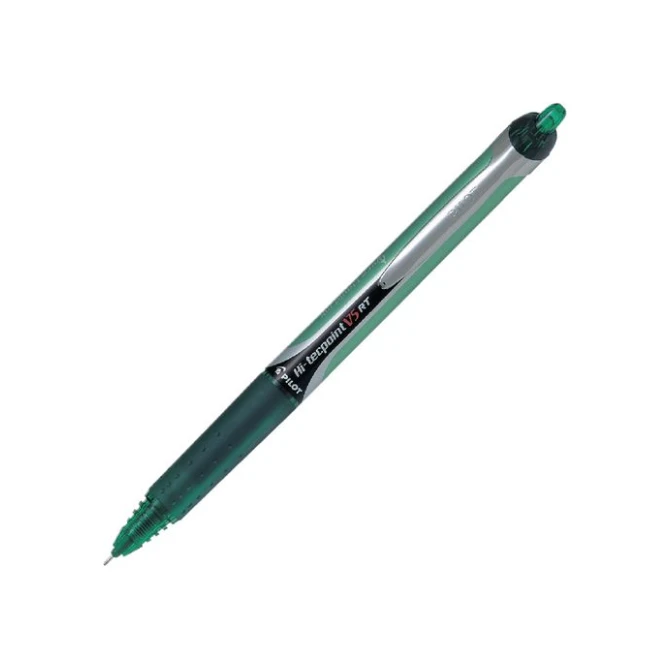 Pilot Rolschrijver Hi-Tecpoint V5 RT Groen (doos 12 stuks)