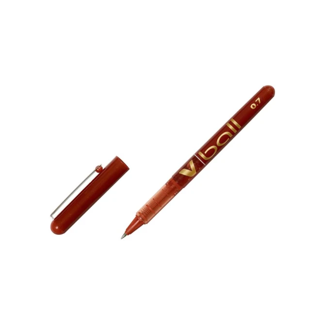 Pilot Rolschrijver V-ball 07 04 mm rood (pak 12 stuks)