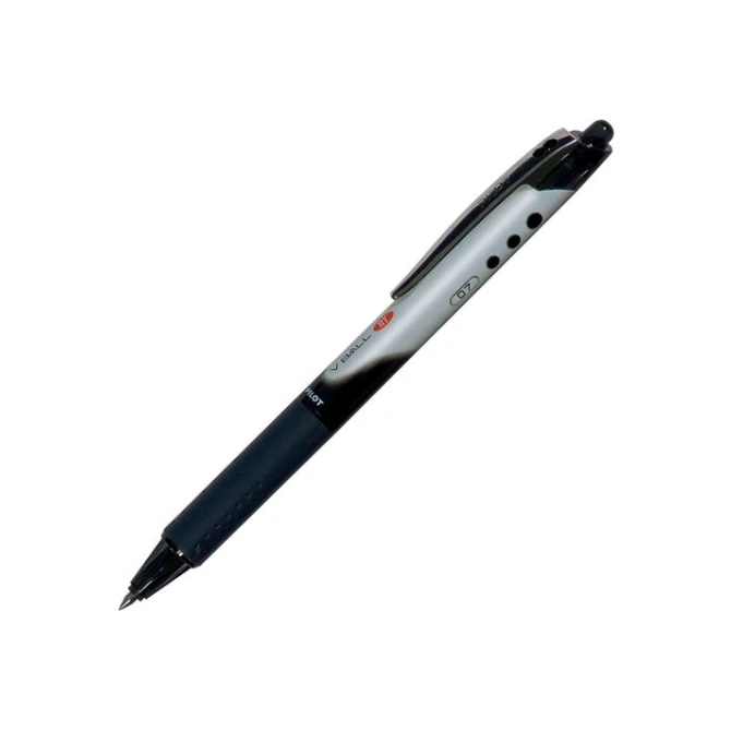 Pilot Rolschrijver V-ball 07 RT 04 mm zwart (doos 12 stuks)