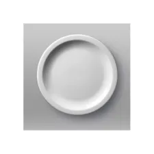 Porseleinen Lunchbord. diameter 21 cm. Wit (doos 12 stuks)