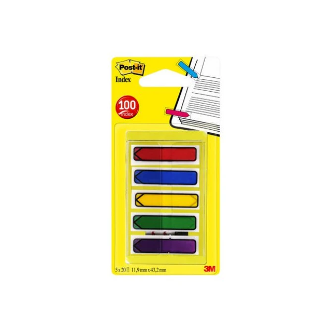 Post-it Index Pijlen 12 mm rood blauw geel groen en paars (pak 5 blokken) Post-it Index Pijlen 12 mm rood blauw geel groen en paars (pak 5 blokken)