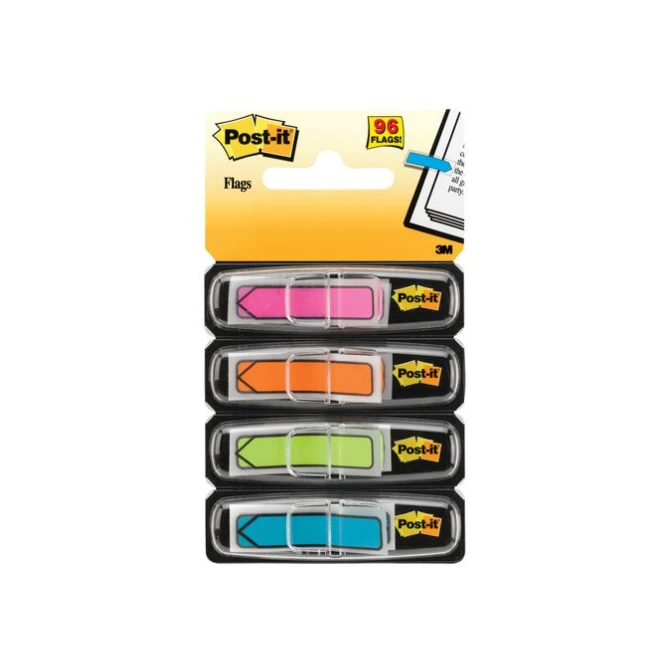 Post-it Index Pijlen 12 mm roze cyaan geel en groen (pak 4 blokken) Post-it Index Pijlen 12 mm roze cyaan geel en groen (pak 4 blokken)