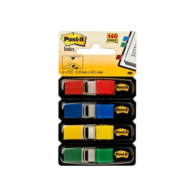 Post-it Index Smal 12 mm 4 x 35 Indexen (pak 140 stuks) Post-it Index Smal 12 mm 4 x 35 Indexen (pak 140 stuks)