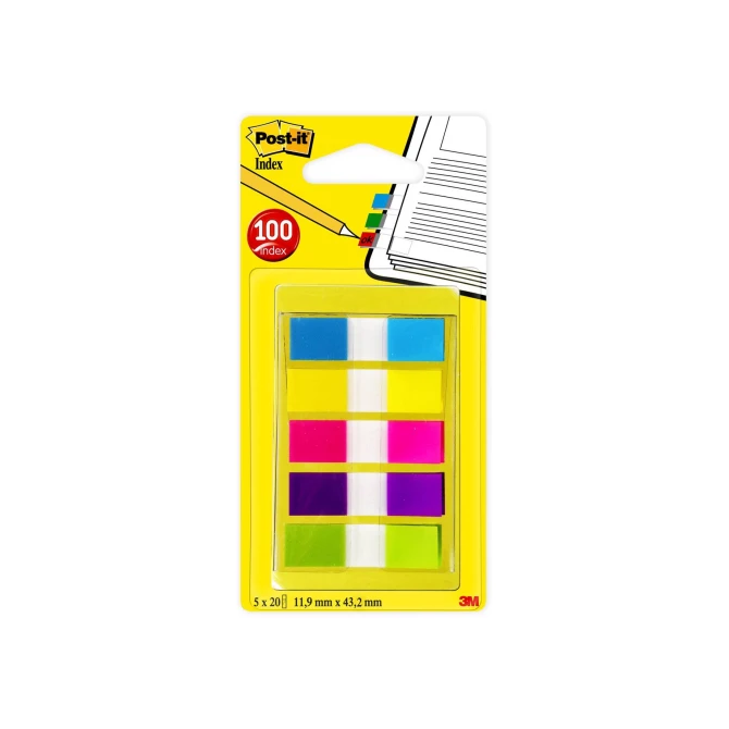Post-it® Index Smal 12 mm 5 x 20 Indexen