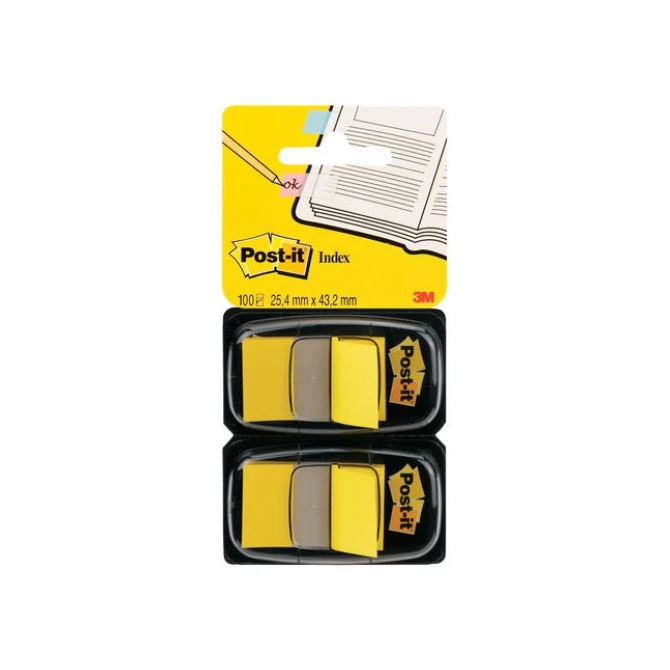 Post-it Index Standaard Duopack 254 x 432 mm geel (pak 2 stuks)