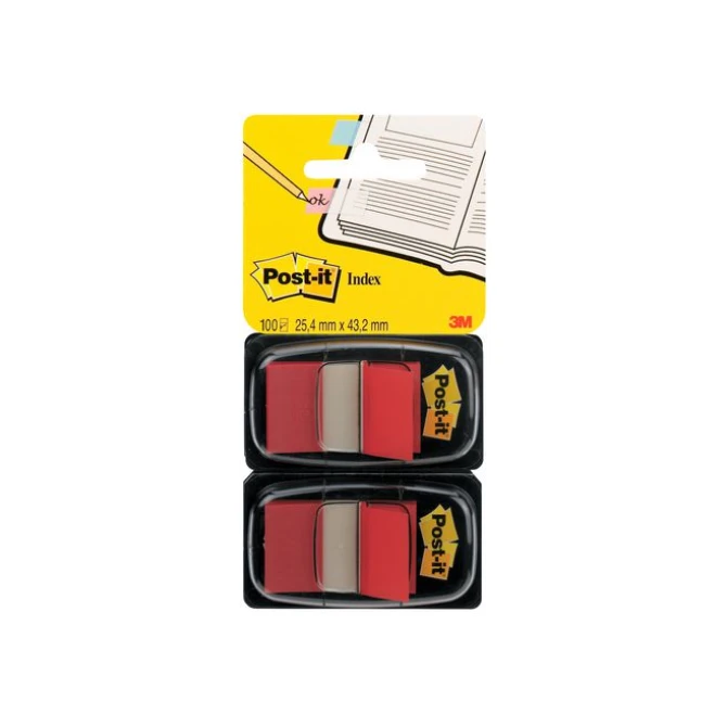 Post-it Index Standaard Duopack 254 x 432 mm rood (pak 2 stuks)