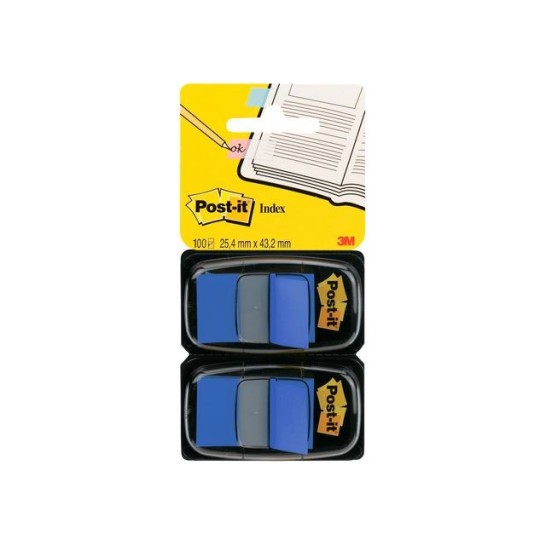 Post-it Index Standaard Duopack 254 x 432 mm blauw (pak 2 stuks)