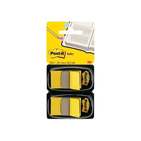 Post-it Index Standaard Duopack 254 x 432 mm geel (pak 2 stuks)