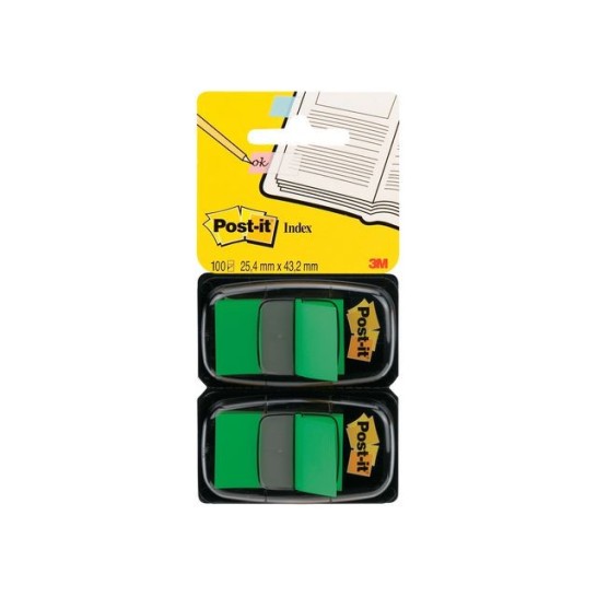 Post-it Index Standaard Duopack 254 x 432 mm groen (pak 2 stuks)