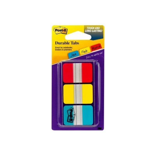 Post-it Index Strong Standaard 254 x 38 mm rood geel en blauw (pak 66 stuks)