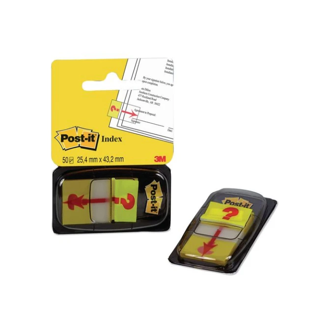 Post-it Index met symbolen Vraagteken-symbool 25 mm (pak 50 stuks) Post-it Index met symbolen Vraagteken-symbool 25 mm (pak 50 stuks)
