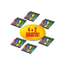 POST-IT Index mini Rood-Geel-Groen-Blauw / 4+2 GRATIS