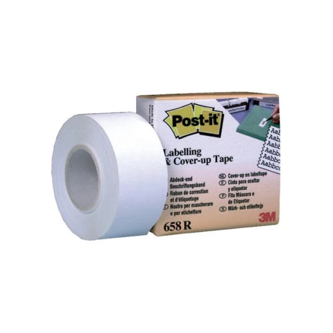 Post-it Label- en Correctietape rol van 254 mm x 177 m Wit (rol 177 meter)