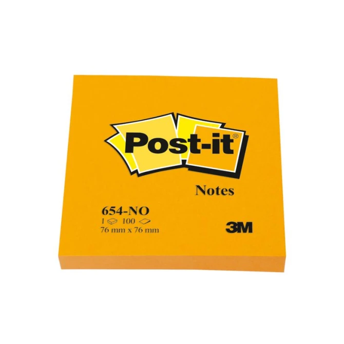 Post-it Notes 76 x 76 mm Neon oranje (pak 6 x 100 vel) Post-it Notes 76 x 76 mm Neon oranje (pak 6 x 100 vel)