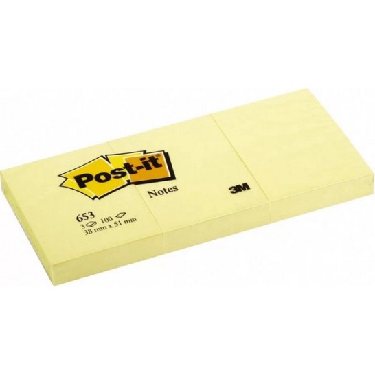 Post-it Notes Canary Yellow 38 x 51 mm (12 stuks)
