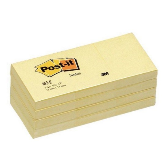 Post-it Notes Canary Yellow 38 x 51 mm (pak 12 blokken)
