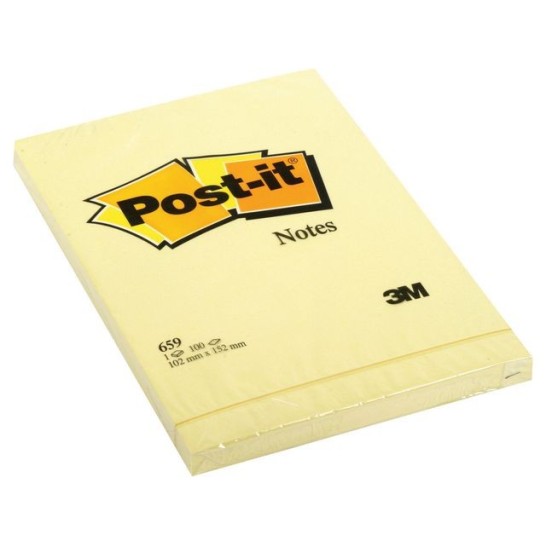 Post-it Notes Canary Yellow™ XXL 102 x 152 mm Geel (pak 6 x 100 vel)
