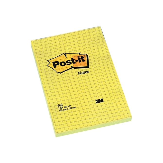Post-it Notes Canary Yellow™ XXL Geruit 102 x 152 mm Geel (pak 6 x 100 vel) Post-it Notes Canary Yellow™ XXL Geruit 102 x 152 mm Geel (pak 6 x 100 vel)