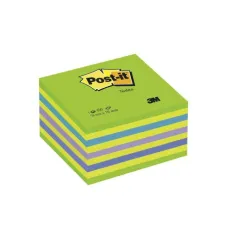 Post-it Notes Kubus 76 x 76 mm Neon groen blauw (blok 450 vel)