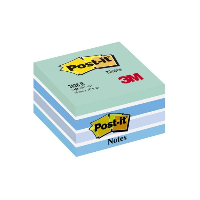 Post-it Notes Kubus 76 x 76 mm Pastelblauw (blok 450 vel)