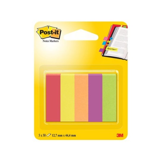 Post-it Notes Markeerstroken 5 kleuren 127 x 444 mm (pak 5 blokken)