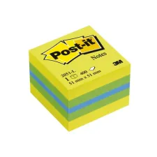 Post-it Notes Mini Kubus 51 x 51 mm Limoen (blok 400 vel)