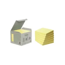 Post-it Recycled Notes Canary Yellow™ 76 x 76 mm Geel (pak 6 blokken)