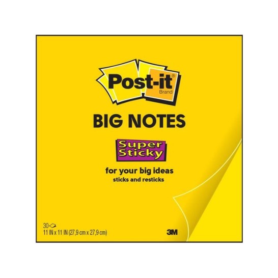 Post-it Super Sticky Big Notes voor Meeting 279 x 279 mm Geel (blok 30 vel)