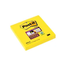 Post-it Super Sticky Notes 76 x 76 mm Neon geel (pak 12 x 90 vel)