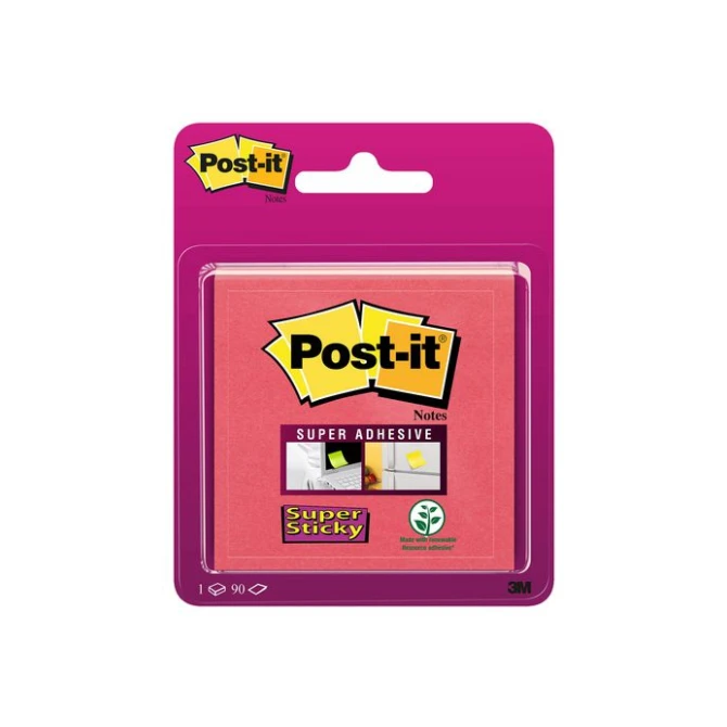 Post-it Super Sticky Notes 76 x 76 mm Poppy roze Post-it Super Sticky Notes 76 x 76 mm Poppy roze