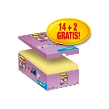 Post-it Super Sticky Notes Canary Yellow™ Voordeelpak 76 x 127 mm Geel (pak 16 blokken)