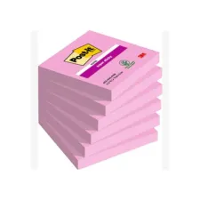 Post-it Super Sticky Notes Roze 76 x 76 mm (6 blokken x 90 vellen)