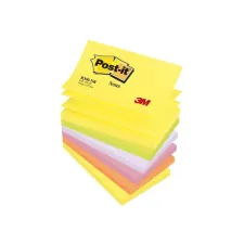 Post-it Z-Notes 76 x 127 mm Neon kleuren (pak 6 stuks) Post-it Z-Notes 76 x 127 mm Neon kleuren (pak 6 stuks)