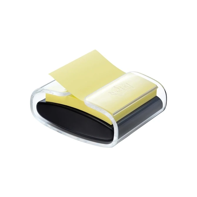 Post-it® Z-Notes PRO-B-1SSCY-R330 Notitieblokhouder Inclusief Notitieblok Zelfklevend Zwart en Transparant