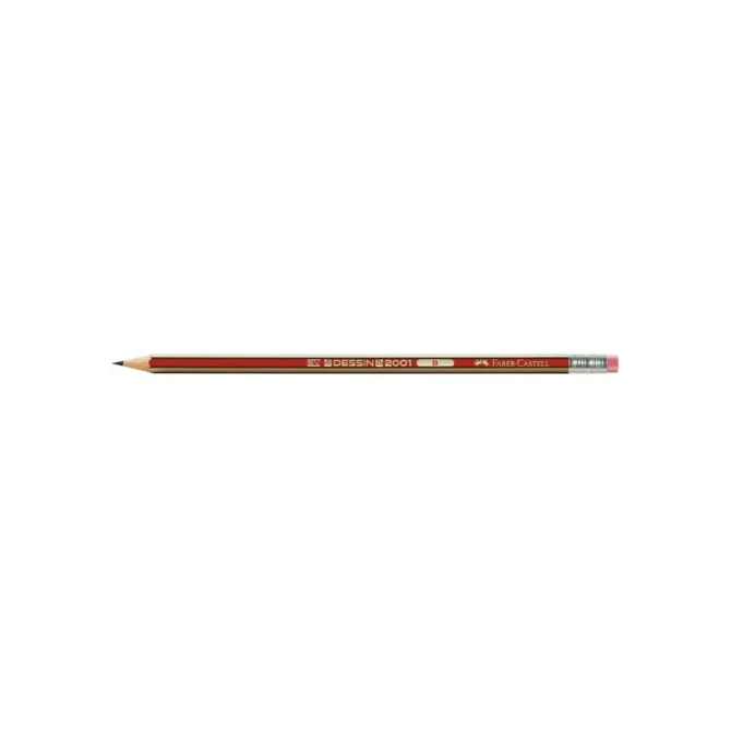 Faber Castell Potlood FC Dessin +gum B/pk12