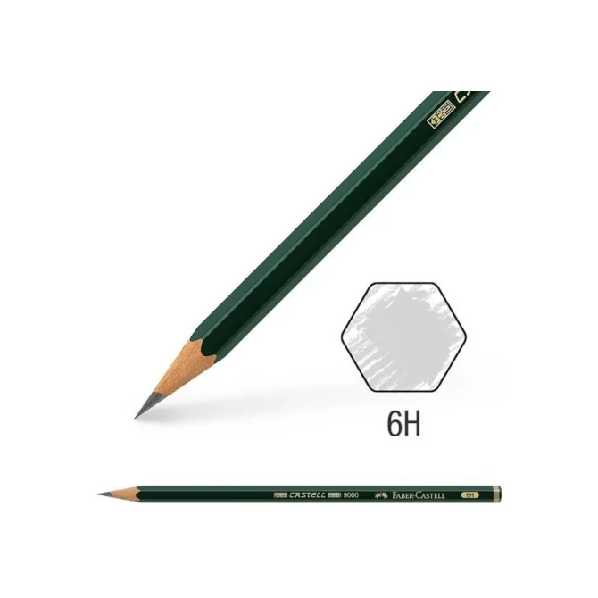 Faber Castell Potlood Faber-Castell 9000 6H/pk12