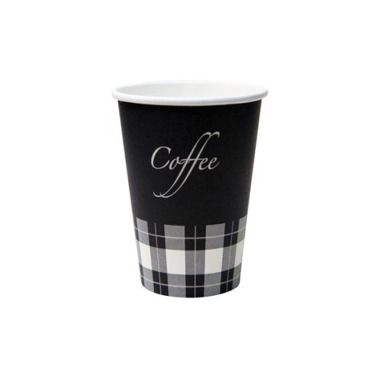 Premium Coffee Drinkbeker Karton 150 ml Zwart met Wit (doos 2500 stuks)