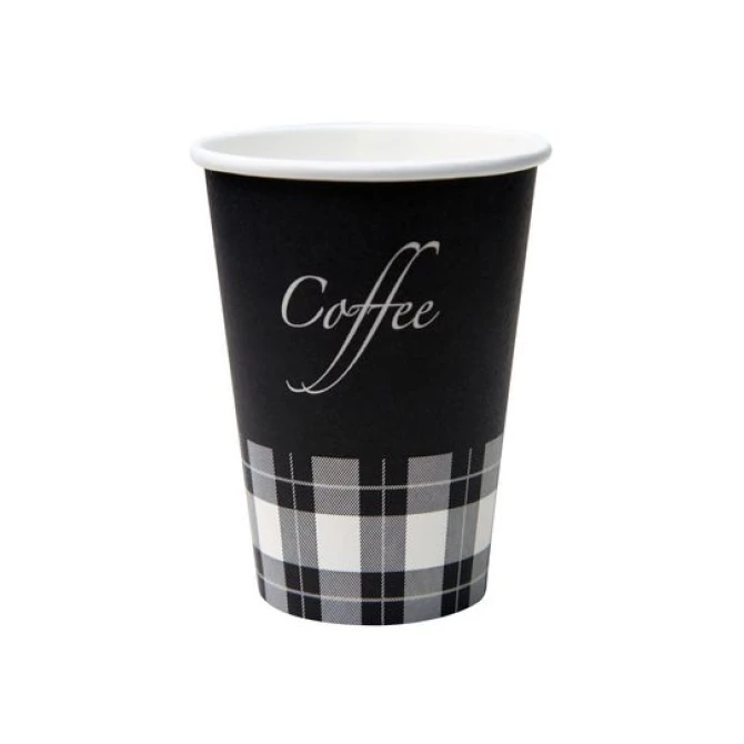 Premium Coffee Drinkbeker Karton 180 ml Zwart met Wit (doos 2500 stuks)