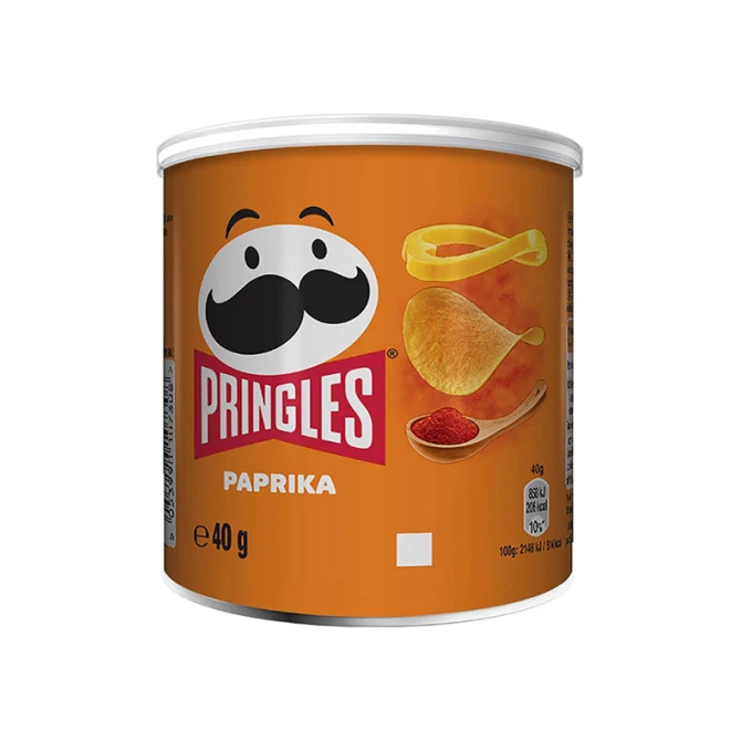 PRINGLES Chips Paprika 40 gram (pak 12 stuks) PRINGLES Chips Paprika 40 gram (pak 12 stuks)