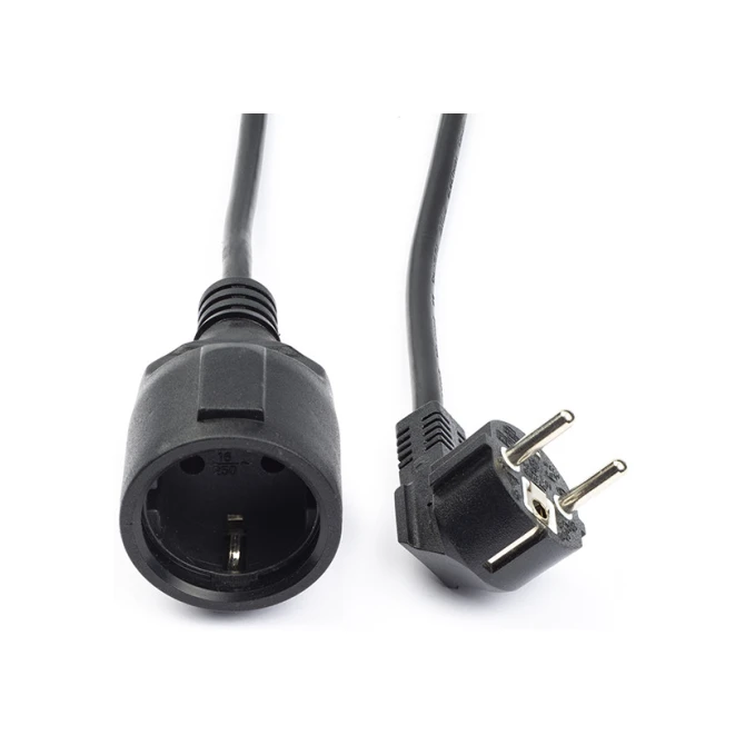 ProCable Verlengsnoer | 2 meter (Gehoekt 3x 1.50 mm² Zwart)