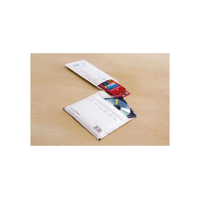 RAADHUIS B12 Luchtkussenenvelop 225 x 105 mm Kraftpapier Wit (pak 5 stuks)