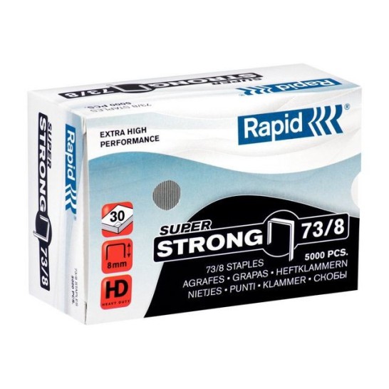 RAPID Super Strong Nietjes 73/8 Verzinkt Gegalganiseerd staal (doos 5000 stuks)