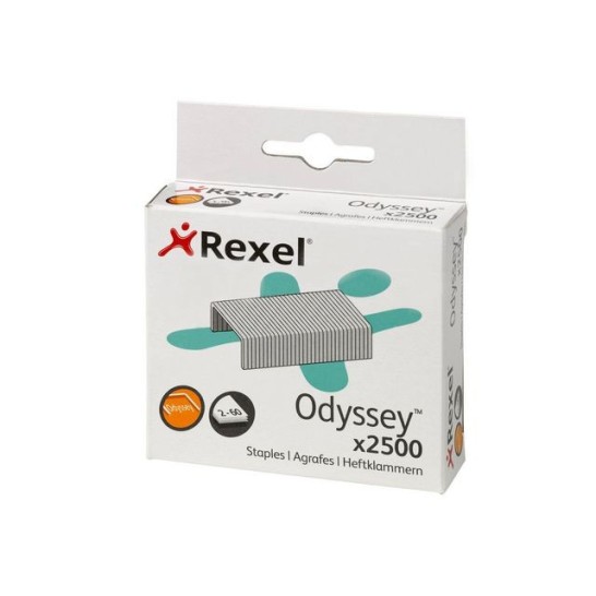 REXEL Odyssey Nietjes 13/9 Staal Zilver (pak 2500 stuks)