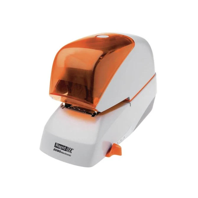 RAPID Nietmachine Supreme 5080E elektrisch 80 vel zilver/oranje RAPID Nietmachine Supreme 5080E elektrisch 80 vel zilver/oranje