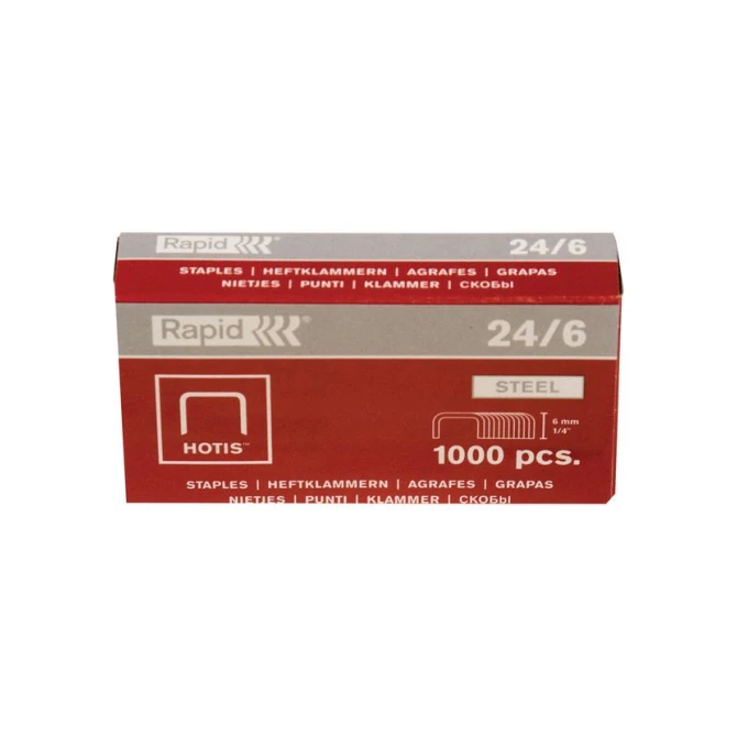 RAPID Standaard Nietjes 24/6 Staal (pak 1000 stuks) RAPID Standaard Nietjes 24/6 Staal (pak 1000 stuks)