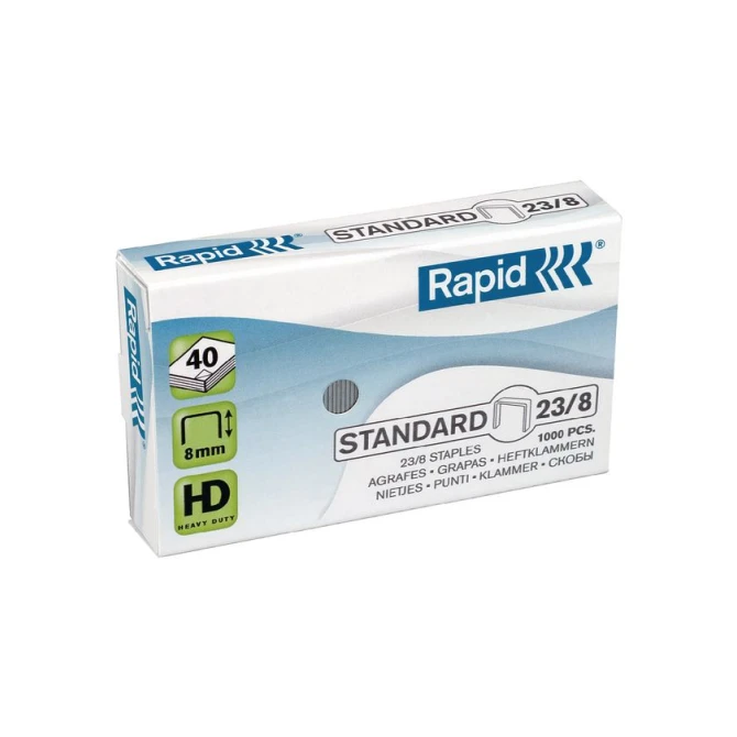 RAPID Standaard Nietjes Nr 23 23/8 Verzinkt staal (doos 1000 stuks) RAPID Standaard Nietjes Nr 23 23/8 Verzinkt staal (doos 1000 stuks)