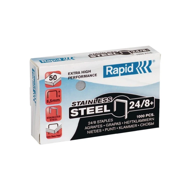 RAPID Super Strong Nietjes 24/8 Roestvrij staal (pak 1000 stuks) RAPID Super Strong Nietjes 24/8 Roestvrij staal (pak 1000 stuks)