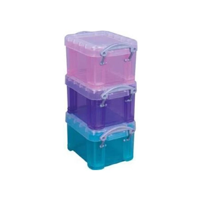 Opbergbox RUB 014L transp assorti/pk3 Opbergbox RUB 014L transp assorti/pk3